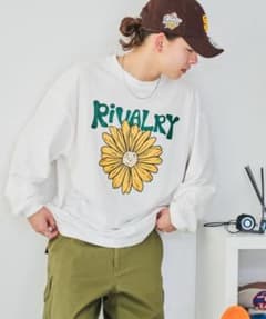 RIVALRY フラワーロゴ スウェット ホワイトのサムネイル