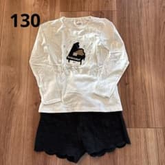 petit main 長袖Tシャツ&ショートパンツ　130
