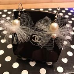 ハンドメイド  チュールピアス ♡のサムネイル