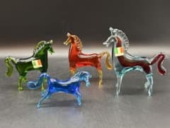 ベネチアングラス MURANO ムラーノ 馬 4体セット ヴェネチアングラス