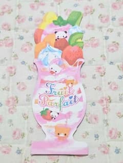 こ*˚様 平成レトロ　メモ帳　パフェ　うさぎ　パンダ　デザート　スイーツ 平成レトロ メモ帳 フルーツパフェ うさぎ パンダ パロディ - メルカリ