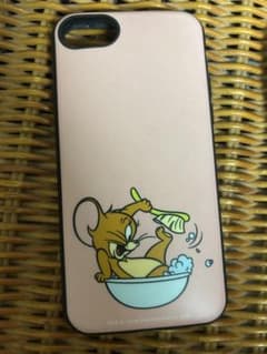 iPhone se ケース　ジェリー イラスト ピンクのサムネイル