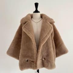 新品未使用 ベアテーラードコート アルパカ素材 ライトベージュ 新品未使用 ベアテーラードコート アルパカ素材 ミルクティーベージュ