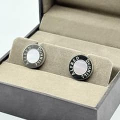 ダンヒル カフス カフリンクス シルバー 925 マザーオブパール 白蝶貝