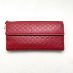 GUCCI グッチ マイクロシマ レザー 長財布 チャーム 0706-2 - メルカリ