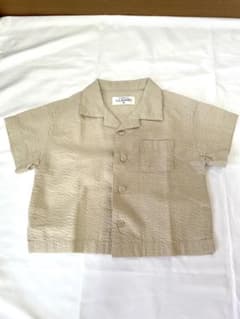 半袖シャツ 80cm ベージュ セットアップ風 美品のサムネイル
