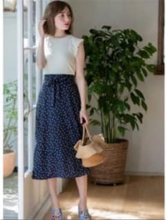 完売 ネイビードットワンピースのサムネイル
