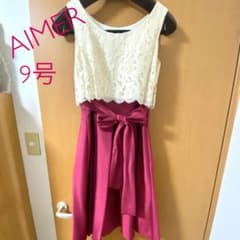 パーティードレス ピンク 赤 レース 結婚式 AIMERのサムネイル