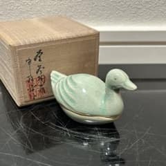 高麗青磁鳥香合 茶道具懐石茶箱鵬雲斎坐忘斎淡々斎即中斎茶碗香合棗水