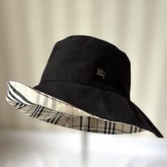 BURBERRY バケットハット リバーシブル ノバチェック ブラック 黒