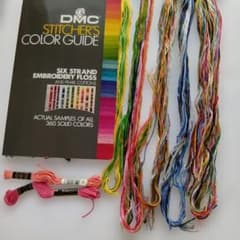 k*様 DMC 刺繍糸 カラーガイド 360色見本帳 残糸セットのサムネイル