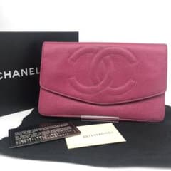 【CHANEL】シャネル　長財布　キャビアスキン　ピンクのサムネイル