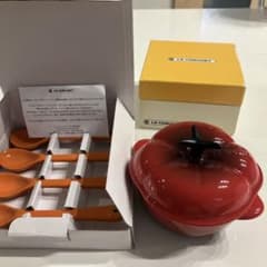 LE CREUSET トマトココット オレンジスプーン2点セットのサムネイル