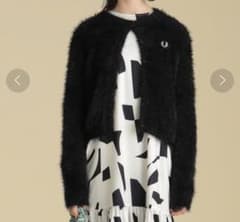 FRED PERRY × Ray BEAMS シャギー カーディガン　ネイビーのサムネイル