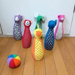 천 장난감 교육 장난감 소프트 볼링 다채로운 천 볼링 장난감 세트