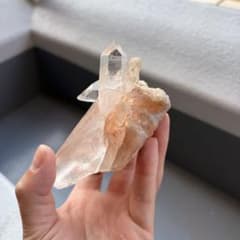 インド産 サマディクォーツ】（マニカラン水晶）クラスター 342g 高