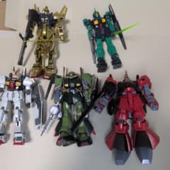 Zガンダム系.MGドム、HGゲルググ追加ガンプラ 7体セット ジャンク品