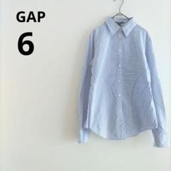 【sale】GAP ギャップ シャツ G ストライプ 長袖 ブルー ホワイト