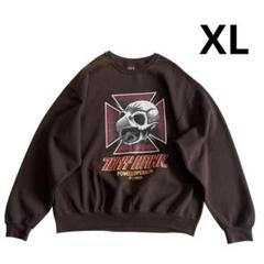 パウエルペラルタ トニーホーク スウェット こげ茶 XL 両面