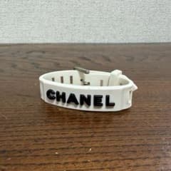 CHANEL シャネル ラバーブレスレット ロゴ 99P ホワイト ユニセックス
