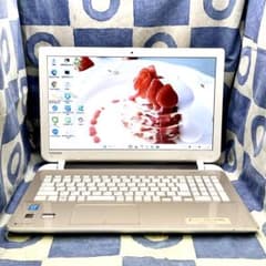 すぐ使える♪快適SSD☆美しいゴールドノートPC♪カメラ付き！Windows11