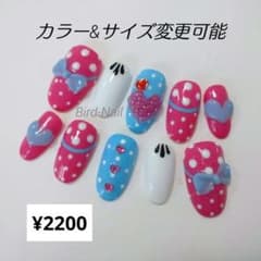 ②パルパルーザ**ミニーちゃんネイル** - メルカリ
