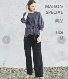 美品☆MAISON SPECIAL 2WAY シアーストライプブラウス - メルカリ
