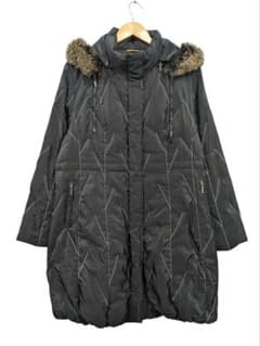 (BALMAIN)　バルマン　ロングダウンジャケット (M) ブルーフォックス