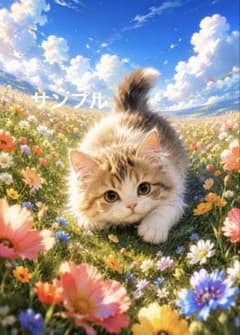 一作限り】花畑を探検する茶トラ子猫 猫アート K492 - メルカリ