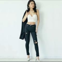GYDA back ripped スキニー　ブラック　BOTH RIPPEDのサムネイル