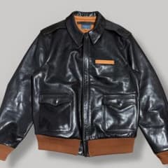 極美品】スタークハウツ フライトジャケット A-2 ホースハイド 茶芯