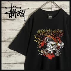 STUSSY (ステューシー)／希少『ドラゴンスカル』グラフィックTシャツ☆Mのサムネイル