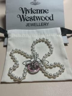 [미품]Vivienne Westwood 진주 초커 핑크
