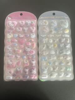 コットンパフィー　ハローキティ＆シナモロール 立体シールセットのサムネイル