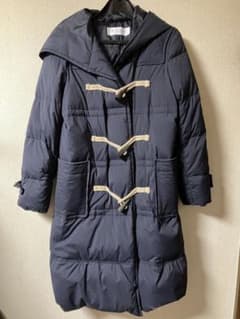 PLST プラステ ロング ダウンコート ダウンダッフルコート ネイビー 