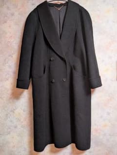 美品 カシミヤ シルク ロングコート M 黒 日本製 クラシカルのサムネイル