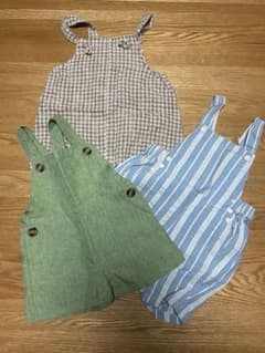 【値下げ】ベビー服 サロペット 3点セットのサムネイル