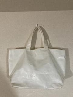 vintage】RECYCLE COATING WHITE TOTE BAG - メルカリ