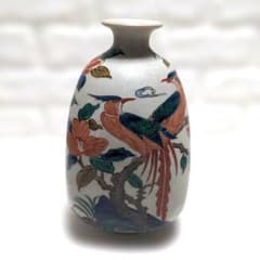 花瓶 九谷 花柄 鳥 花入れ 角福 - メルカリ