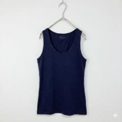 Athleta Tank Top, U-neck, Sleeveless, Plain, Size M, Navy, Fitness, Yoga