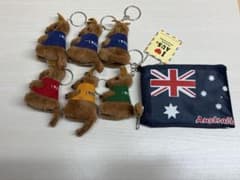 カンガルー キーホルダー まとめ売り 6点 ＆ オーストラリア国旗柄 エコバッグのサムネイル
