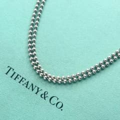 美品 ティファニー ロング ボールチェーン ネックレス シルバー 約87cm