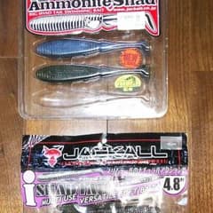 ジャッカル　アンモナイトシャッド5.5 アイシャッドテール4.8 セットのサムネイル