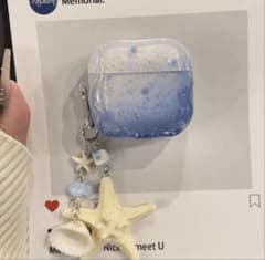 AirPods Pro 第3世代対応 ケース ブルーグラデーション 雪柄のサムネイル