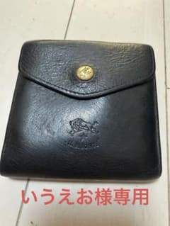 IL BISONTE イルビゾンテ 二つ折り財布 がま口 レザー ブラックのサムネイル