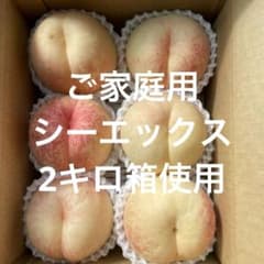 山形県産 桃 ご家庭用 シーエックス ⑤ 箱込み約3キロ - メルカリ