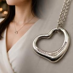 TIFFANY&Co. オープンハート ネックレス 786 - メルカリ