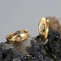 フープピアス　リングピアス　ネイティブ　太陽神　　片耳のサムネイル