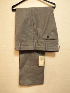 無印良品　杢ツイル　ノータックパンツ　スラックス　82×82　グレーのサムネイル