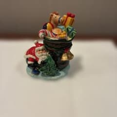 クリスマス サンタクロース 陶器製 キャンドルホルダーのサムネイル